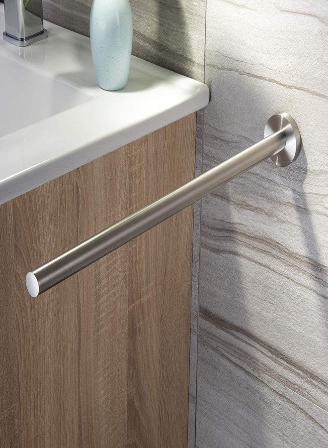 OSLEN 40cm Towel Bar Wall Mounted Stainless Steel Towel Holder with Screws Hand Towel Rail Brushed Chrome Finish Rack for Bathrooms Kitchen Toilet Heavy Duty - Single Arm, Silver - Image 2